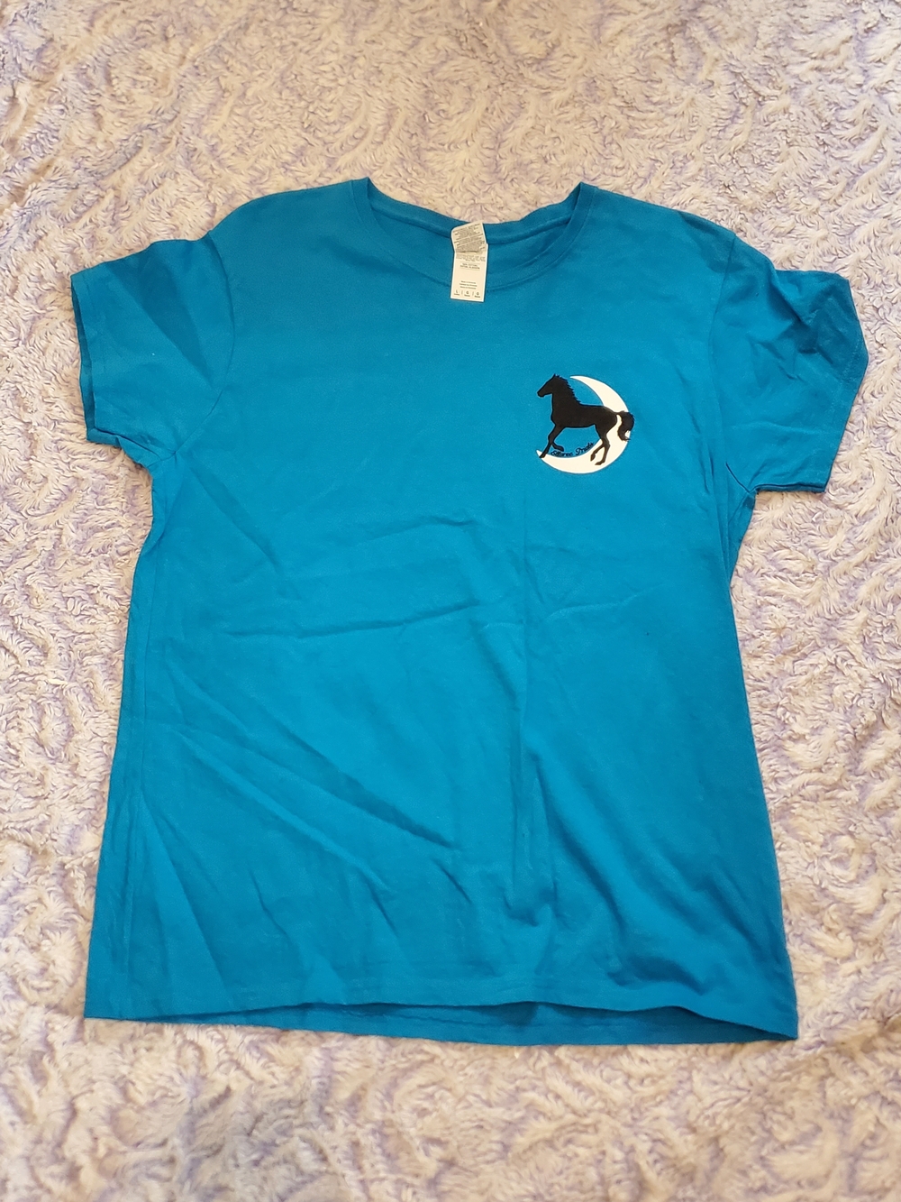 Gildan Vibrant Blue Short-Sleeve Tee Horse Race Elloree Trials